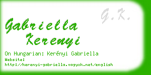gabriella kerenyi business card