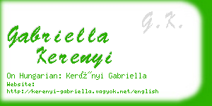 gabriella kerenyi business card